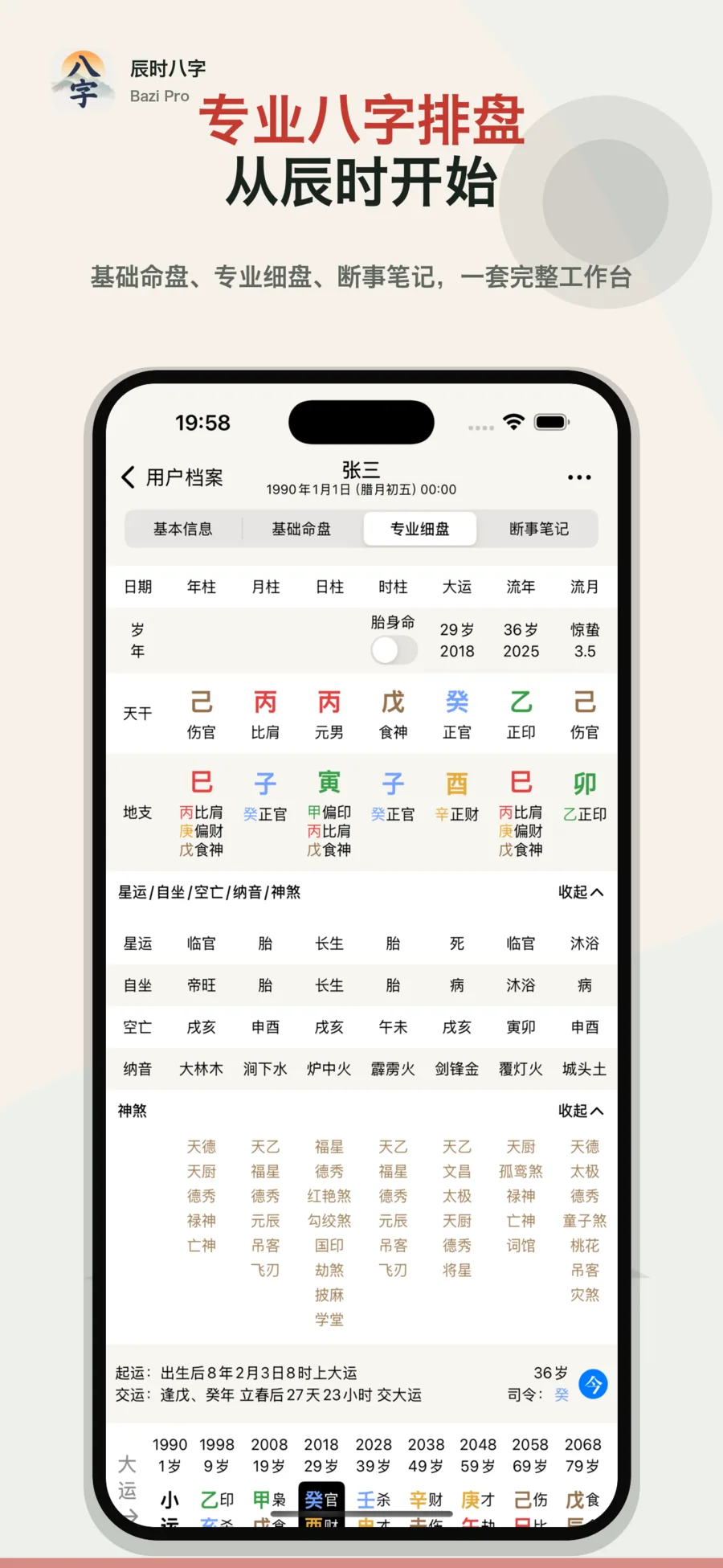 辰时八字专业八字排盘的真实应用市场截图